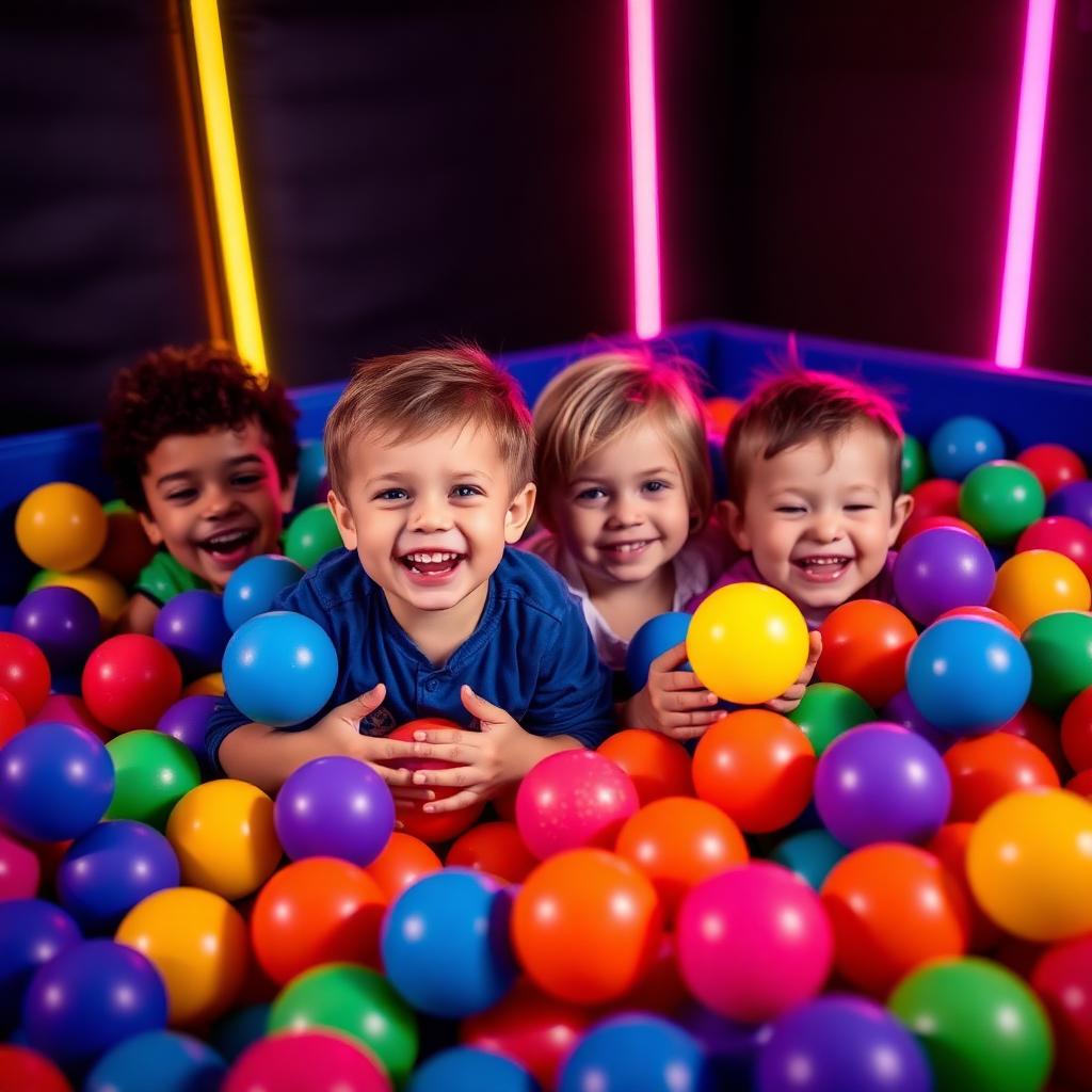Kids in ball pit